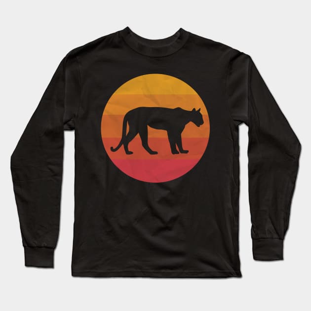 Vintage Mountain Lion Long Sleeve T-Shirt by ChadPill